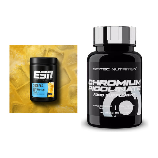 Basis-Set: ESN ISOCLEAR Whey Isolate + Scitec Chromium Picolinate – alle enthaltenen Artikel