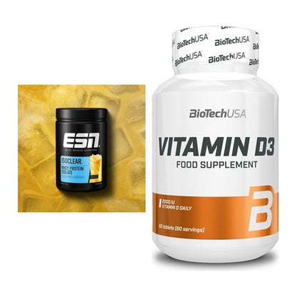 Basis-Set: ESN ISOCLEAR Whey Isolate + BioTech Vitamin D3 – alle enthaltenen Artikel