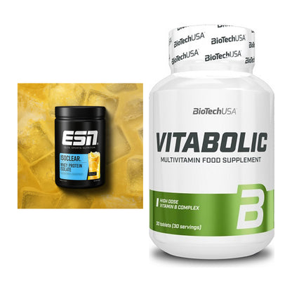 Basis-Set: ESN ISOCLEAR Whey Isolate + BioTech Vitabolic 30 Tabl. – alle enthaltenen Artikel