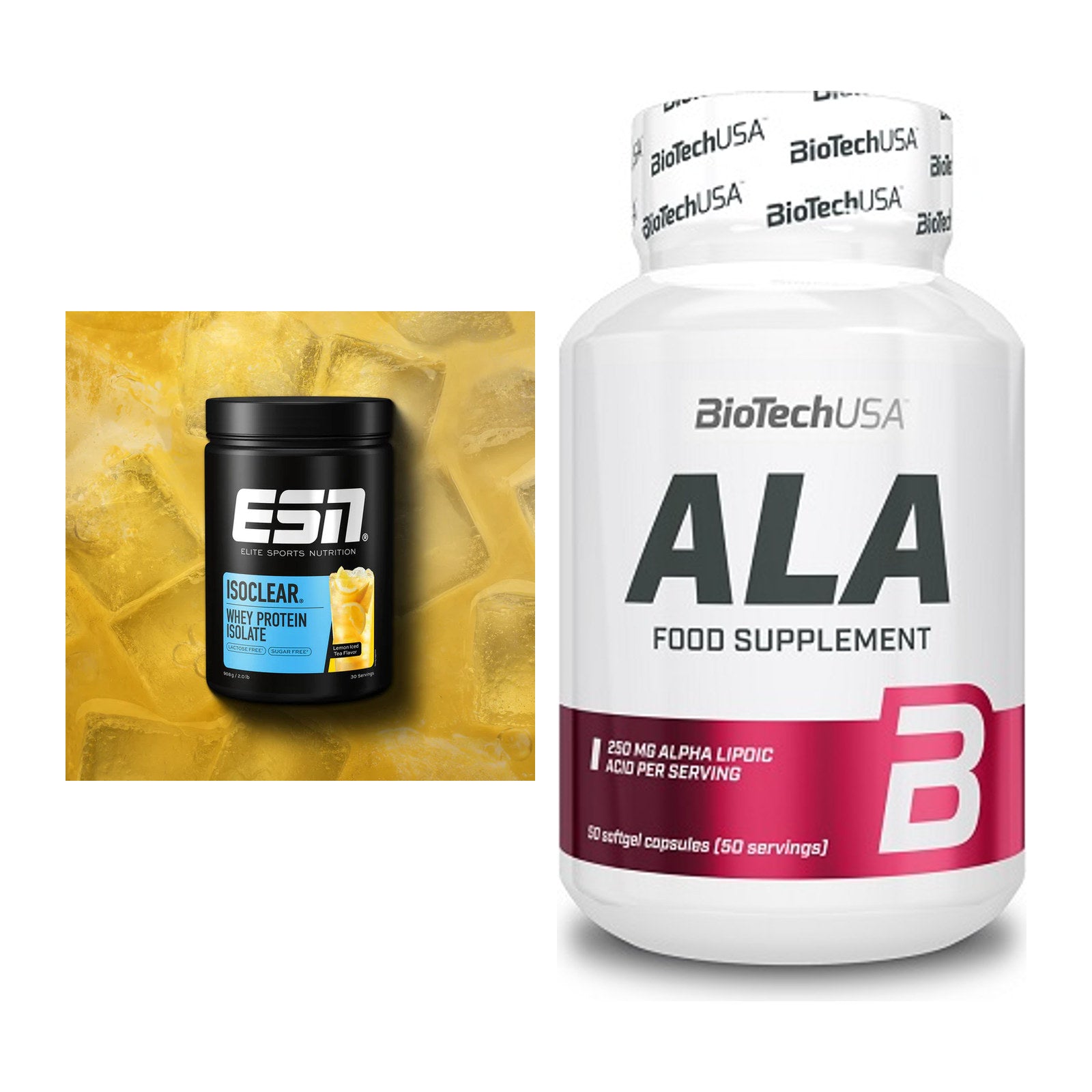 Basis-Set: ESN ISOCLEAR Whey Isolate + BioTech ALA alpha lipoic acid – alle enthaltenen Artikel