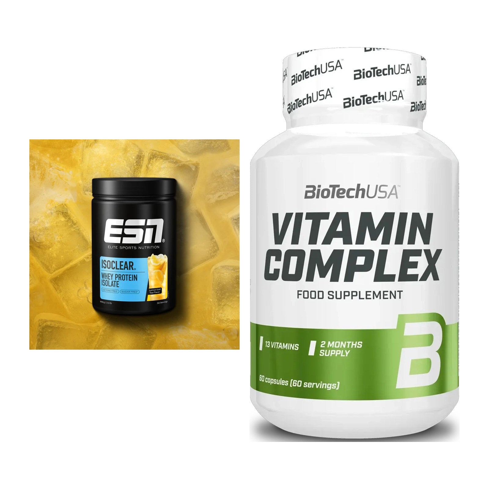 Basis-Set: ESN ISOCLEAR Whey Isolate + BioTech Vitamin Complex – alle enthaltenen Artikel