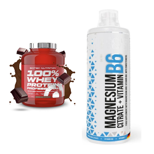 Basis-Set: Scitec 100% Whey Professional + MST Magnesium B6 – alle enthaltenen Artikel
