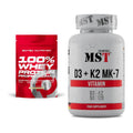 Basis-Set: Scitec 100% Whey Protein + MST Vitamin D3 + K2 + MK-7 – alle enthaltenen Artikel
