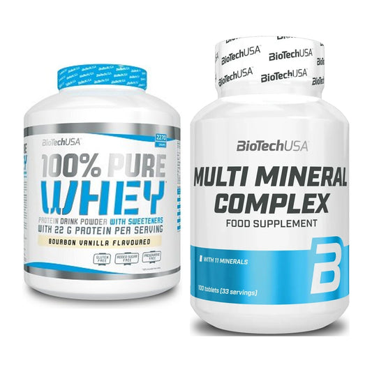 Basis-Set: BioTech 100% Pure Whey + BioTech Multi Mineral Complex 100 – alle enthaltenen Artikel