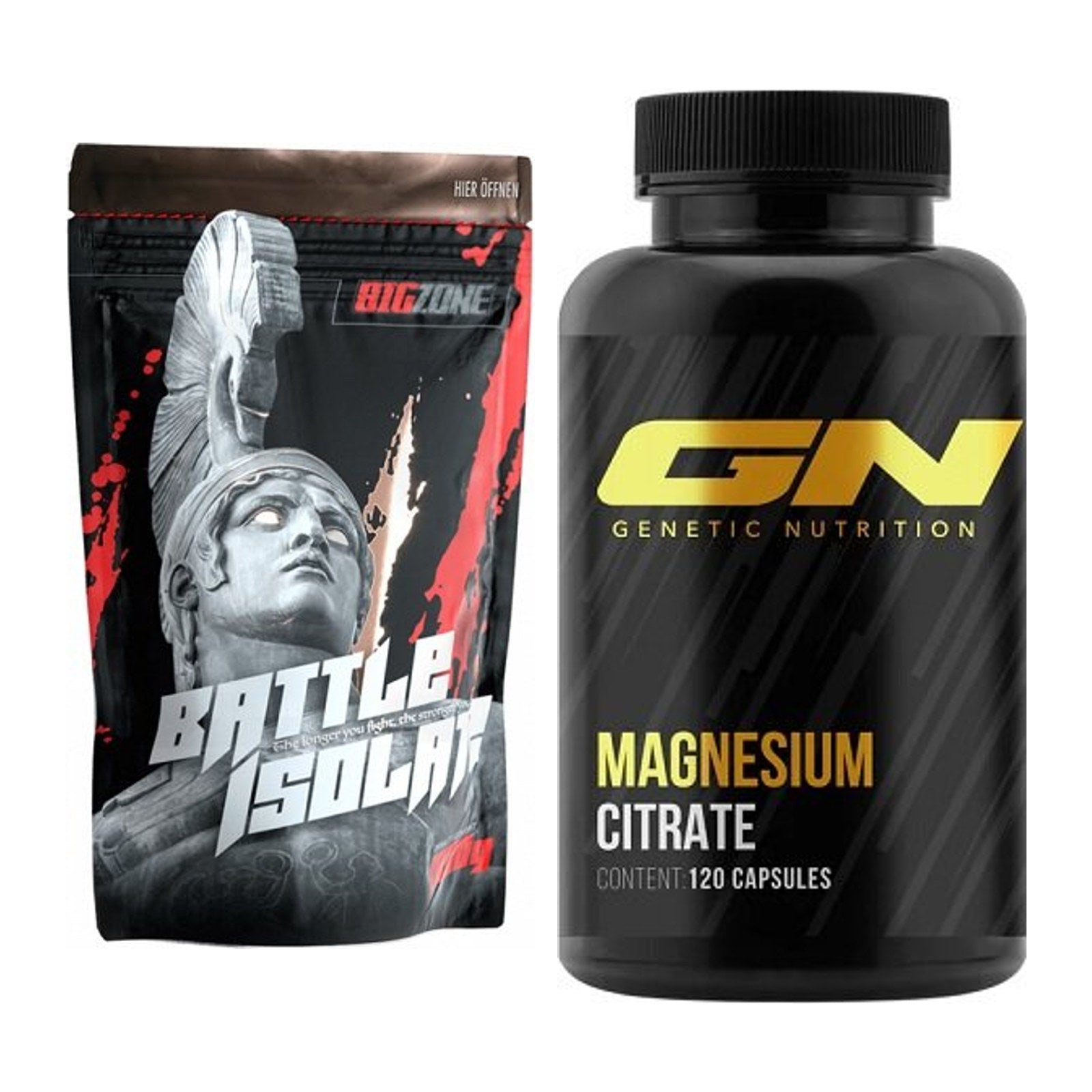 Basis-Set: Big Zone Battle Isolate + GN Magnesium Citrate – alle enthaltenen Artikel