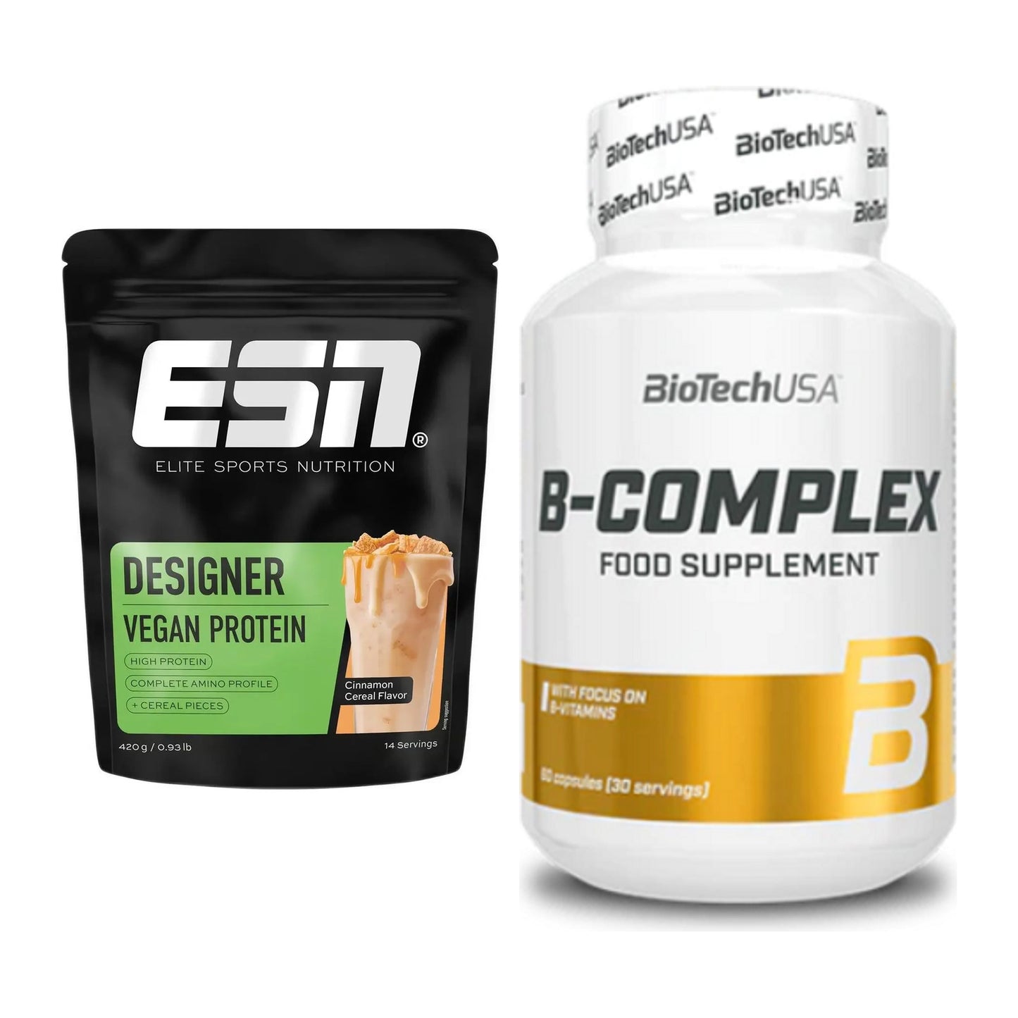 Basis-Set: ESN Designer Vegan Protein + BioTech B Complex 60 Tabl. – alle enthaltenen Artikel