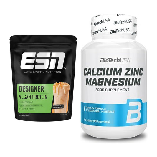 Basis-Set: ESN Designer Vegan Protein + BioTech Calcium Zinc – alle enthaltenen Artikel