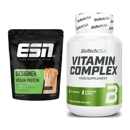 Basis-Set: ESN Designer Vegan Protein + BioTech Vitamin Complex – alle enthaltenen Artikel