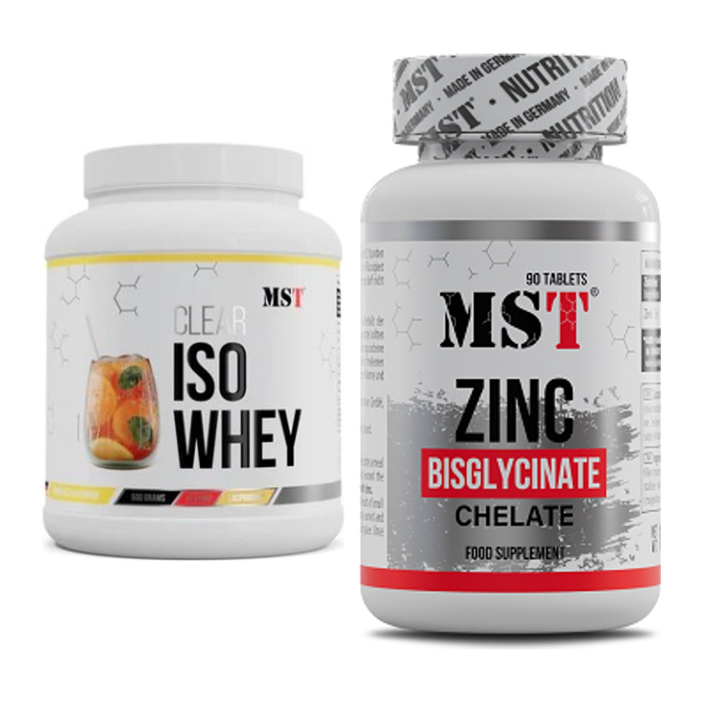 Basis-Set: MST Iso Clear + MST Zinc Chelate Bisglycinate – alle enthaltenen Artikel