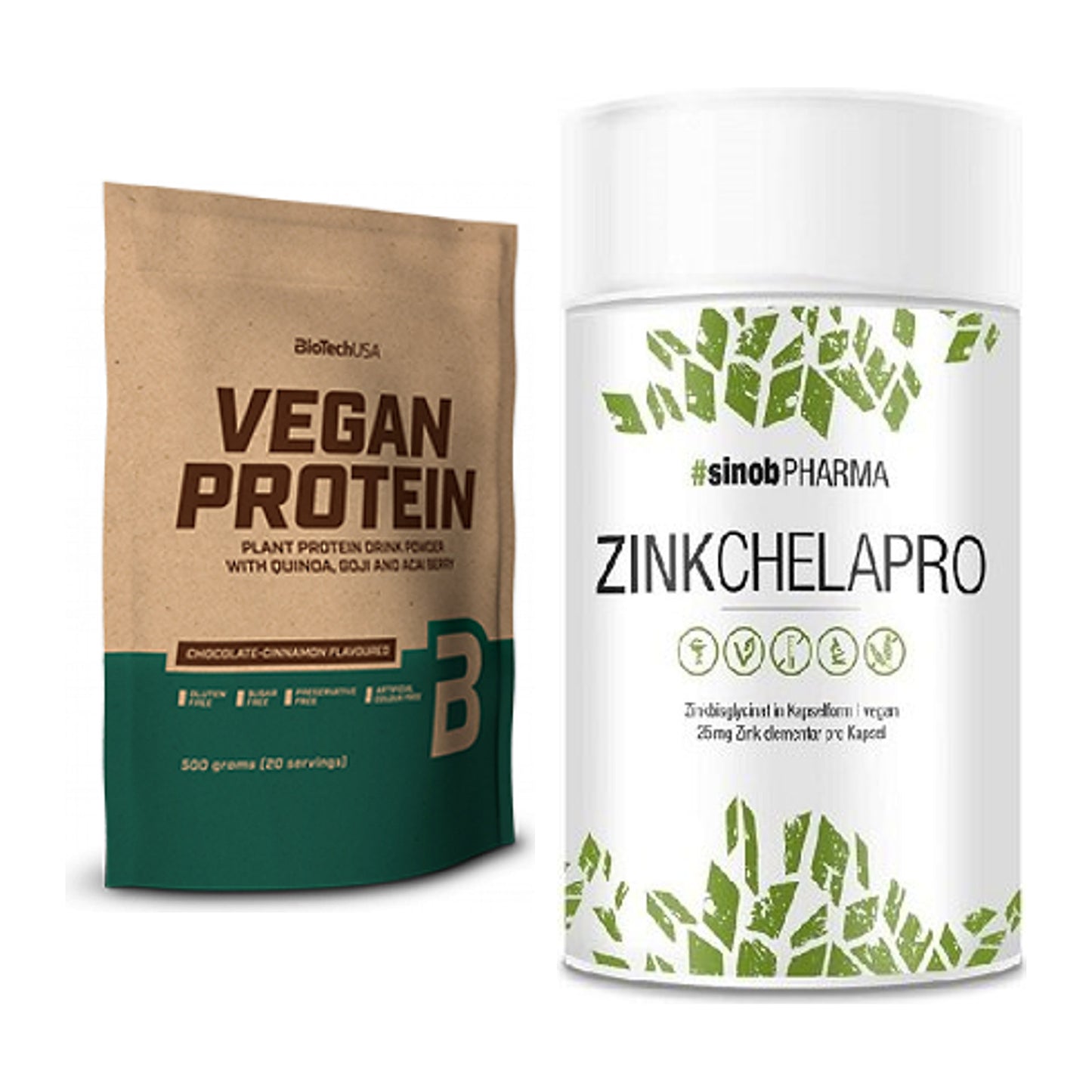 Basis-Set: BioTech Vegan Protein + Sinob Zink Chelapro – alle enthaltenen Artikel