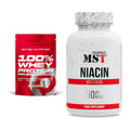 Basis-Set: Scitec 100% Whey Protein + MST Niacin – alle enthaltenen Artikel