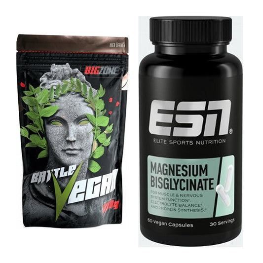 Basis-Set: Big Zone Battle Vegan + ESN Magnesium Bisglycinate – alle enthaltenen Artikel