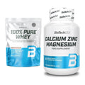 Basis-Set: BioTech 100% Pure Whey + BioTech Calcium Zinc Magnesium 100 – alle enthaltenen Artikel