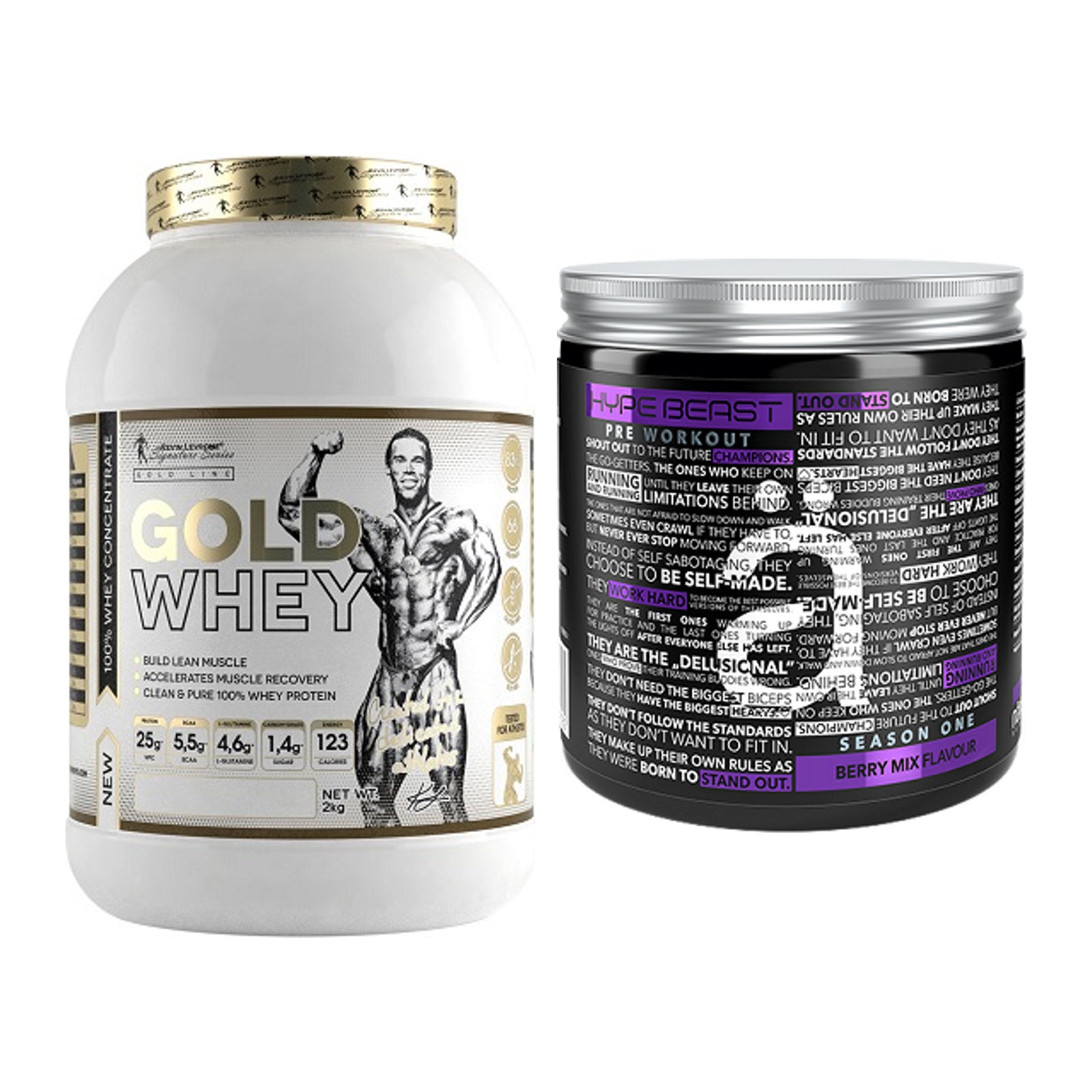 Basis-Set: Kevin Levrone Gold Whey + Nanosupps Hype Beast – alle enthaltenen Artikel