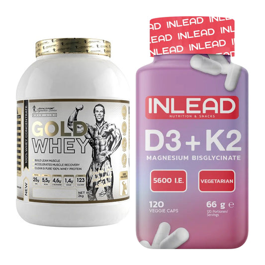 Basis-Set: Kevin Levrone Gold Whey + INLEAD Vitamin D3 + K2 – alle enthaltenen Artikel