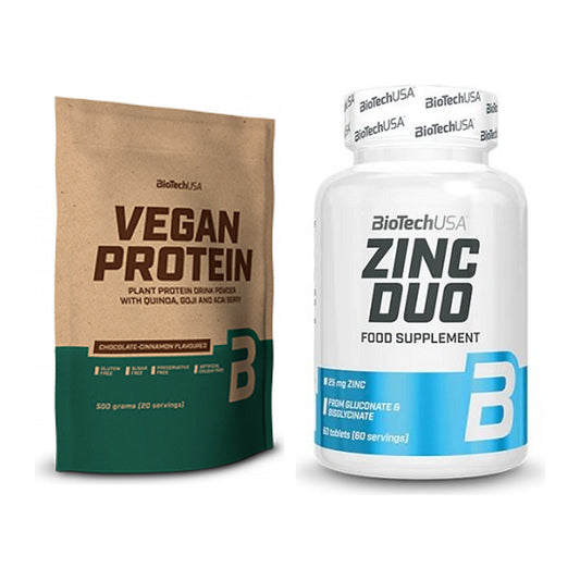 Basis-Set: BioTech Vegan Protein + BioTech Zinc Duo – alle enthaltenen Artikel
