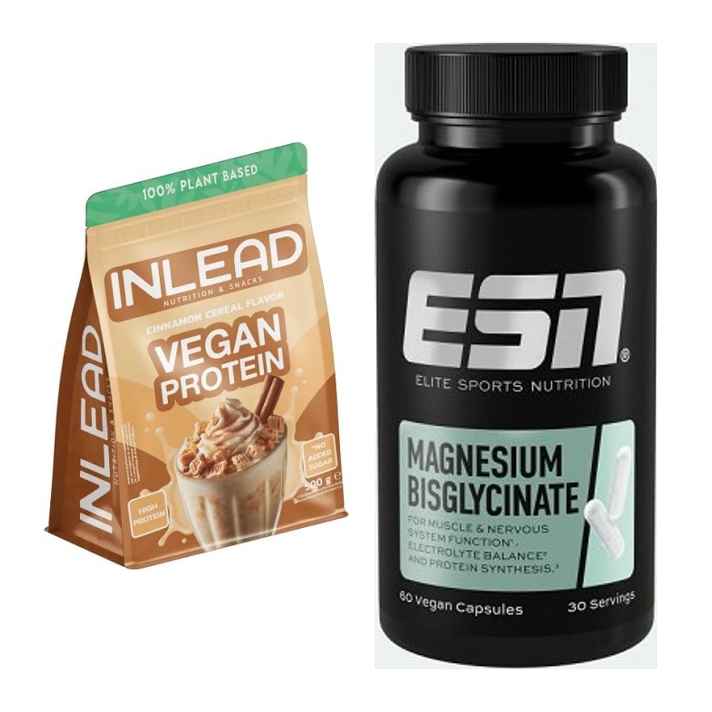 Basis-Set: INLEAD Vegan Protein + ESN Magnesium Bisglycinate – alle enthaltenen Artikel