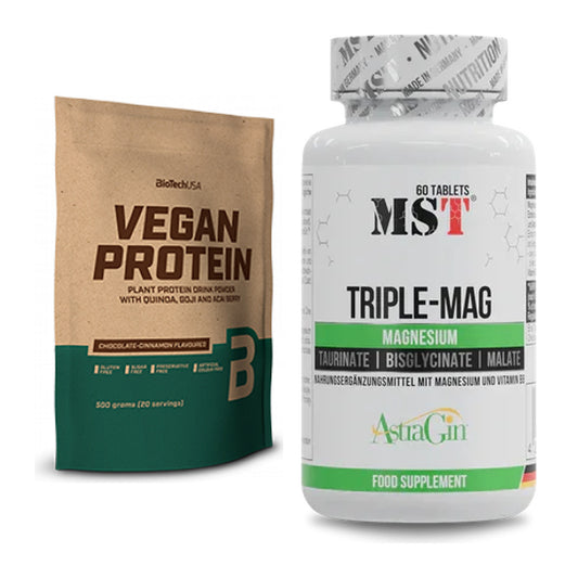Basis-Set: BioTech Vegan Protein + MST Tripple Mag – alle enthaltenen Artikel