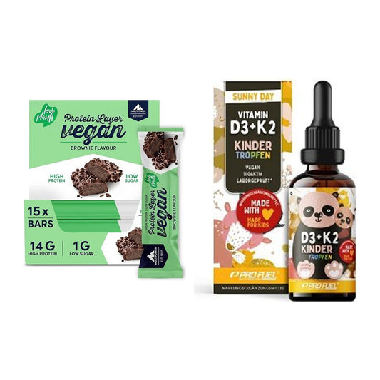 Basis-Set: Multipower Vegan Protein + ProFuel VITAMIN D3 + K2 – alle enthaltenen Artikel