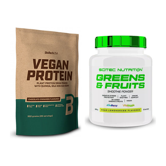Basis-Set: BioTech Vegan Protein + Scitec Greens & Fruits – alle enthaltenen Artikel