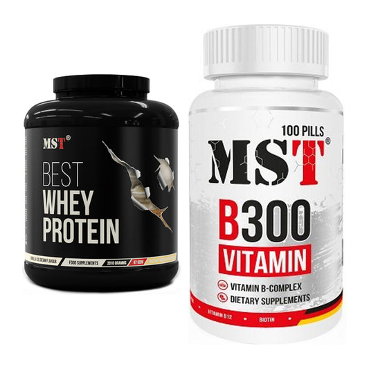 Basis-Set: MST Best Whey Protein + MST B300 B-Complex 100 Pills – alle enthaltenen Artikel