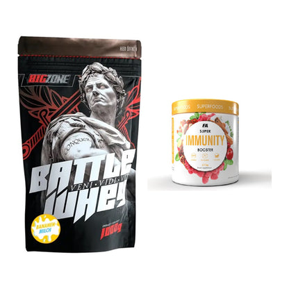 Basis-Set: Big Zone Battle Whey + FA Nutrition Wellnes Line Super – alle enthaltenen Artikel