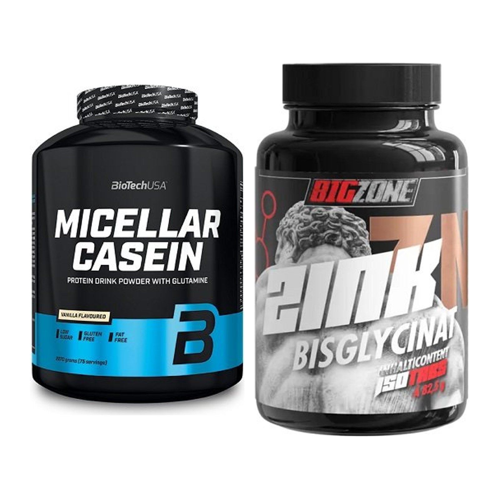 Basis-Set: BioTech Micellar Casein + Big Zone Zink Bisglycinat – alle enthaltenen Artikel