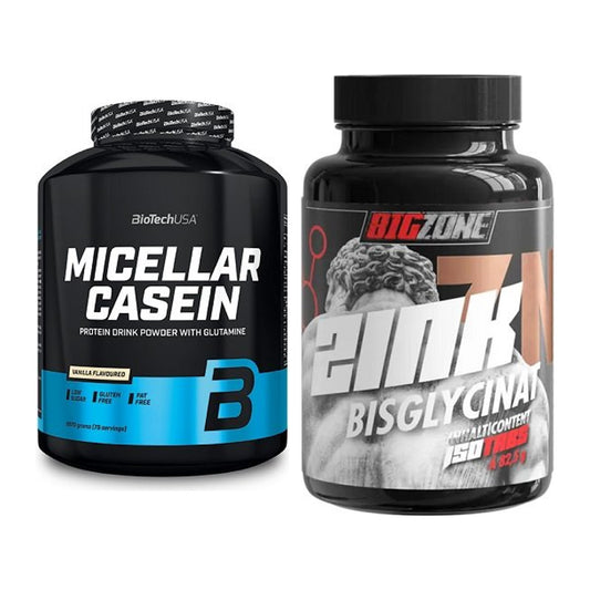 Basis-Set: BioTech Micellar Casein + Big Zone Zink Bisglycinat – alle enthaltenen Artikel