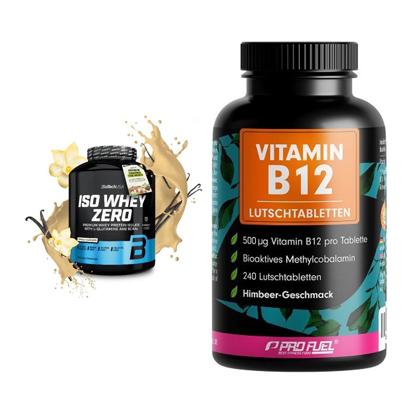 Basis-Set: BioTech Iso Whey Zero + ProFuel Vitamin B12 240 – alle enthaltenen Artikel
