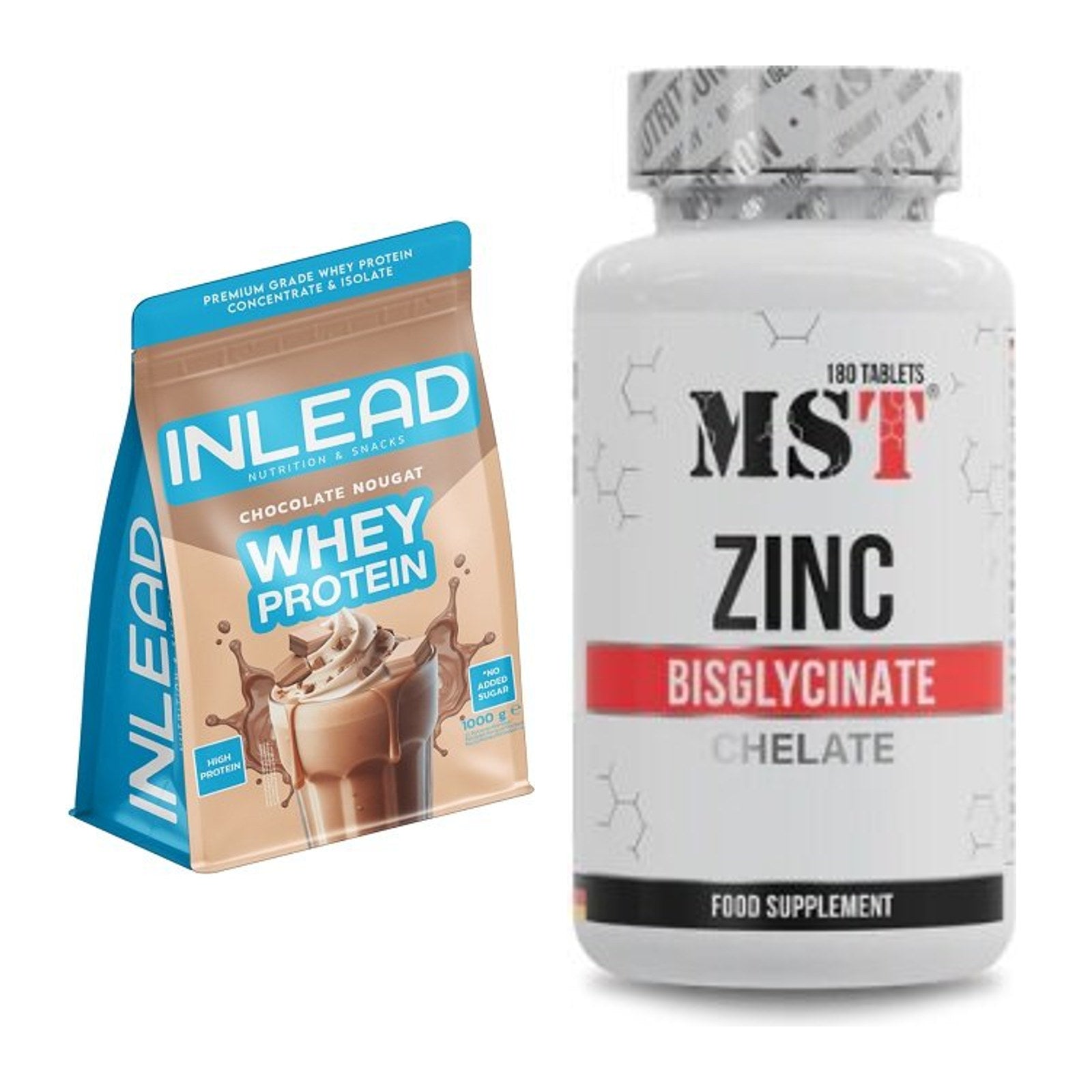 Basis-Set: INLEAD Whey Protein + MST Zinc Chelate Bisglycinate – alle enthaltenen Artikel