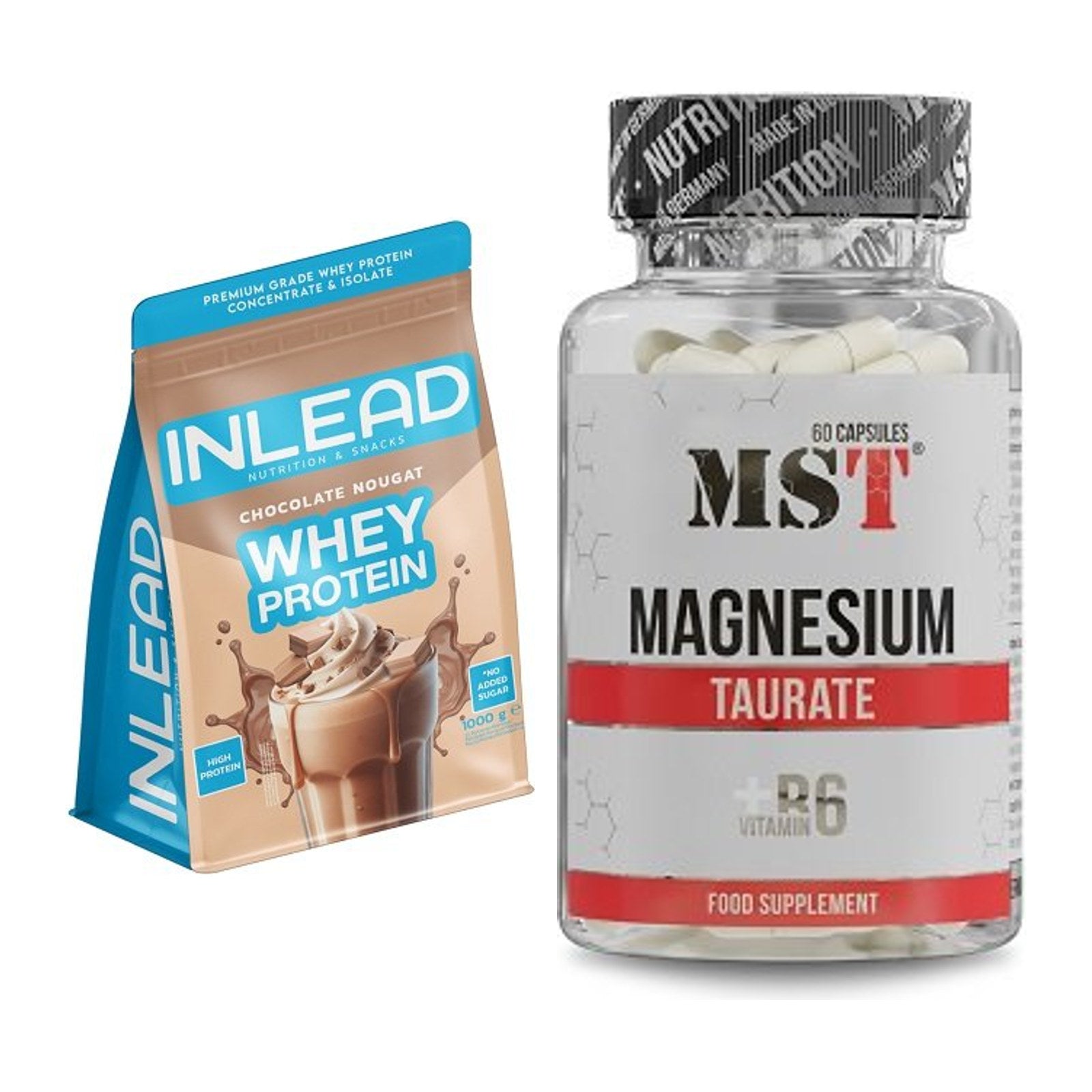 Basis-Set: INLEAD Whey Protein + MST Magnesium Taurat – alle enthaltenen Artikel