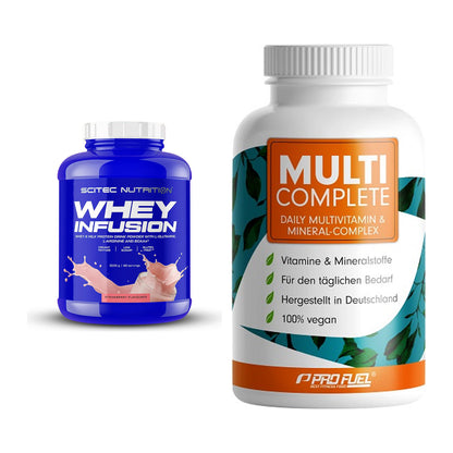 Basis-Set: Scitec Whey Infusion + ProFuel MULTI COMPLETE – alle enthaltenen Artikel