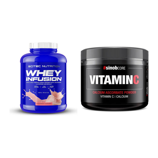 Basis-Set: Scitec Whey Infusion + Sinob Vitamin C Calcium Ascorbate – alle enthaltenen Artikel