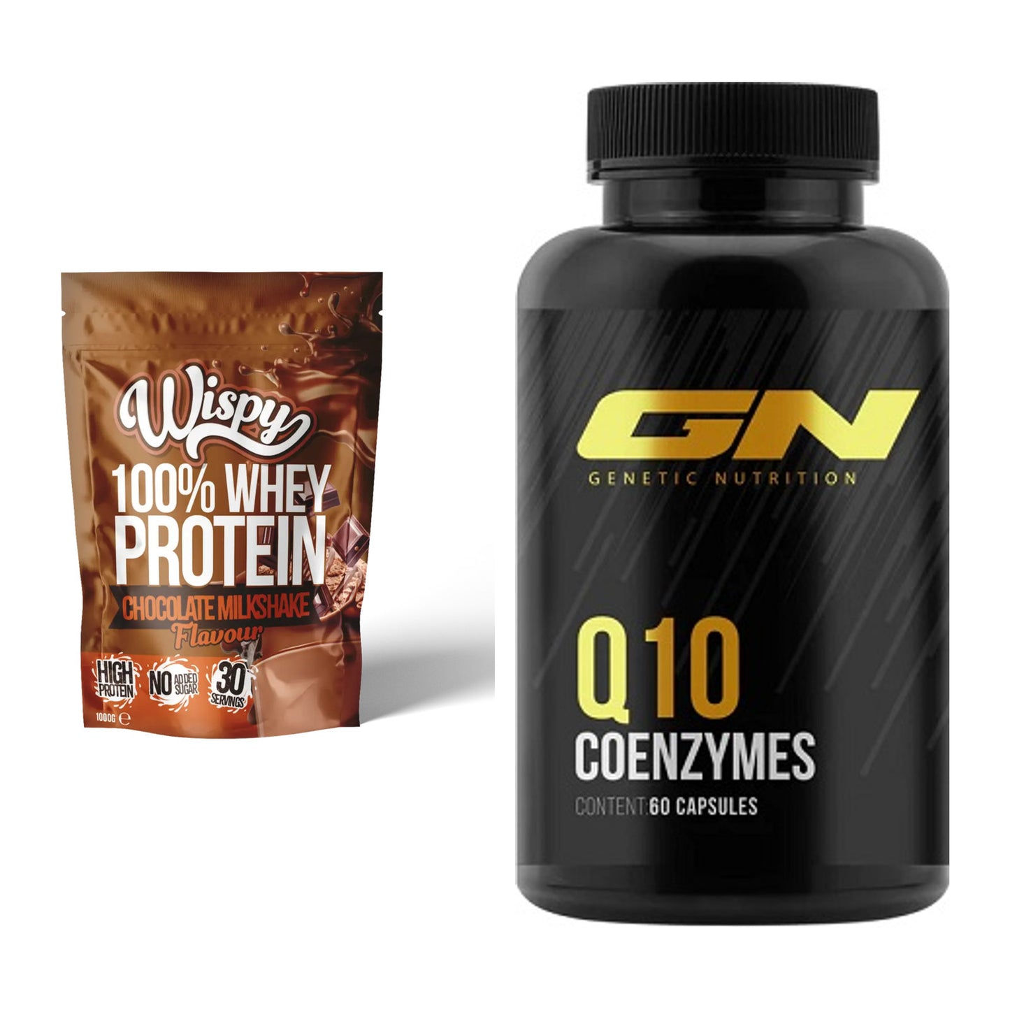 Basis-Set: Wispy Whey 100% + GN Q10 Health Line – alle enthaltenen Artikel