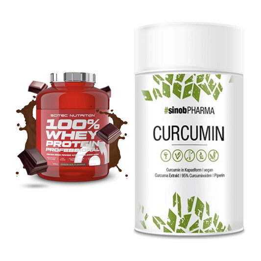Basis-Set: Scitec 100% Whey Professional + Sinob Curcumin 95% – alle enthaltenen Artikel