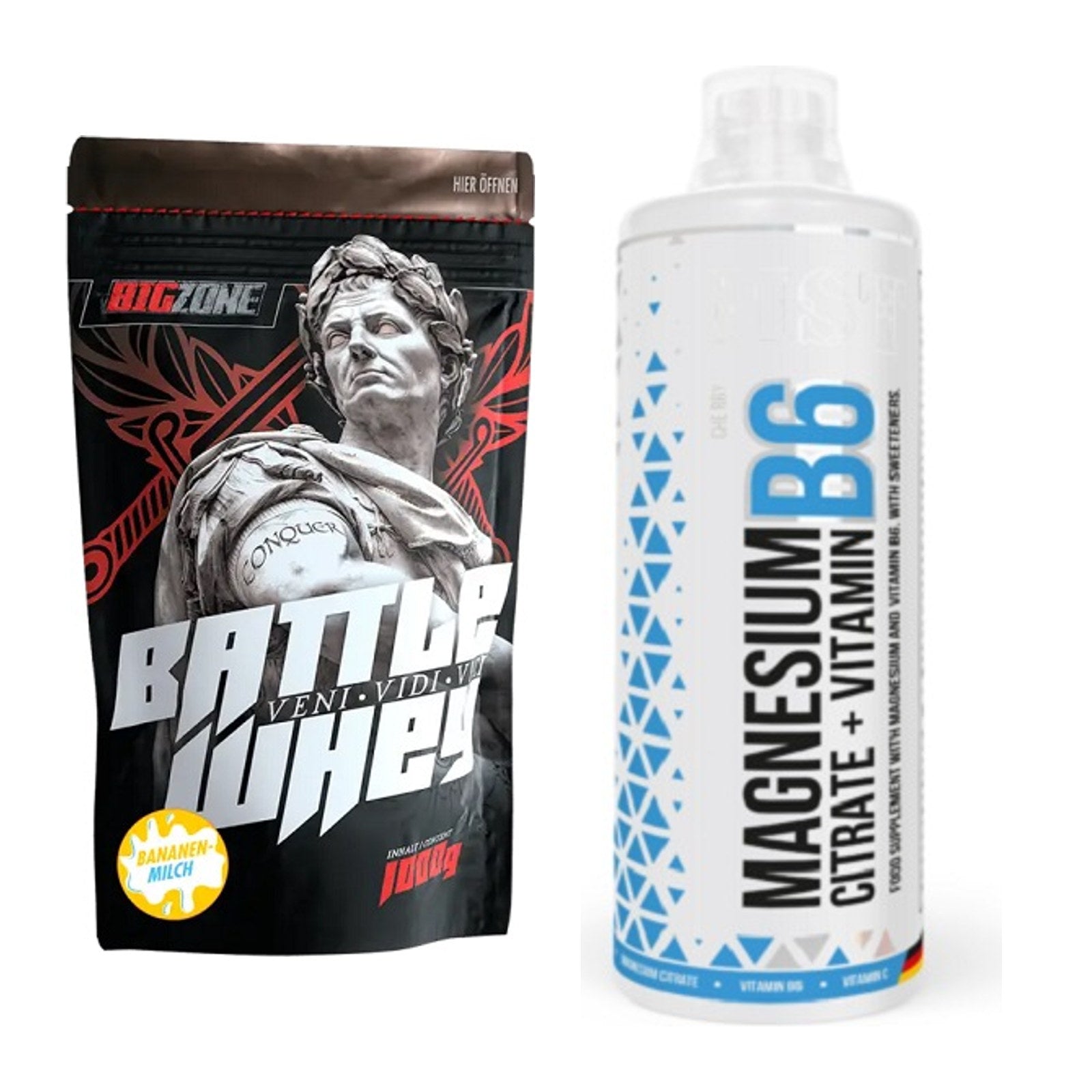 Basis-Set: Big Zone Battle Whey + MST Magnesium B6 – alle enthaltenen Artikel