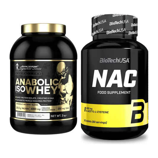 Basis-Set: Kevin Levrone Anabolic Iso Whey + BioTech NAC – alle enthaltenen Artikel