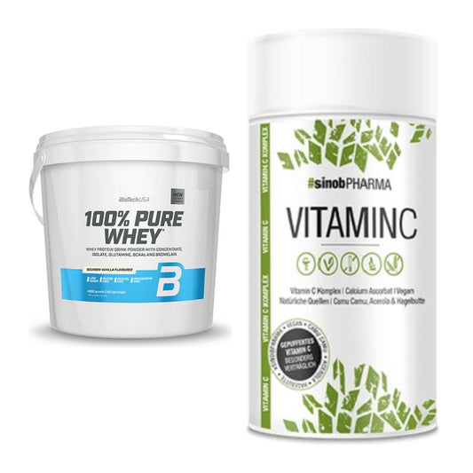 Basis-Set: BioTech 100% Pure Whey + Sinob Vitamin C – alle enthaltenen Artikel