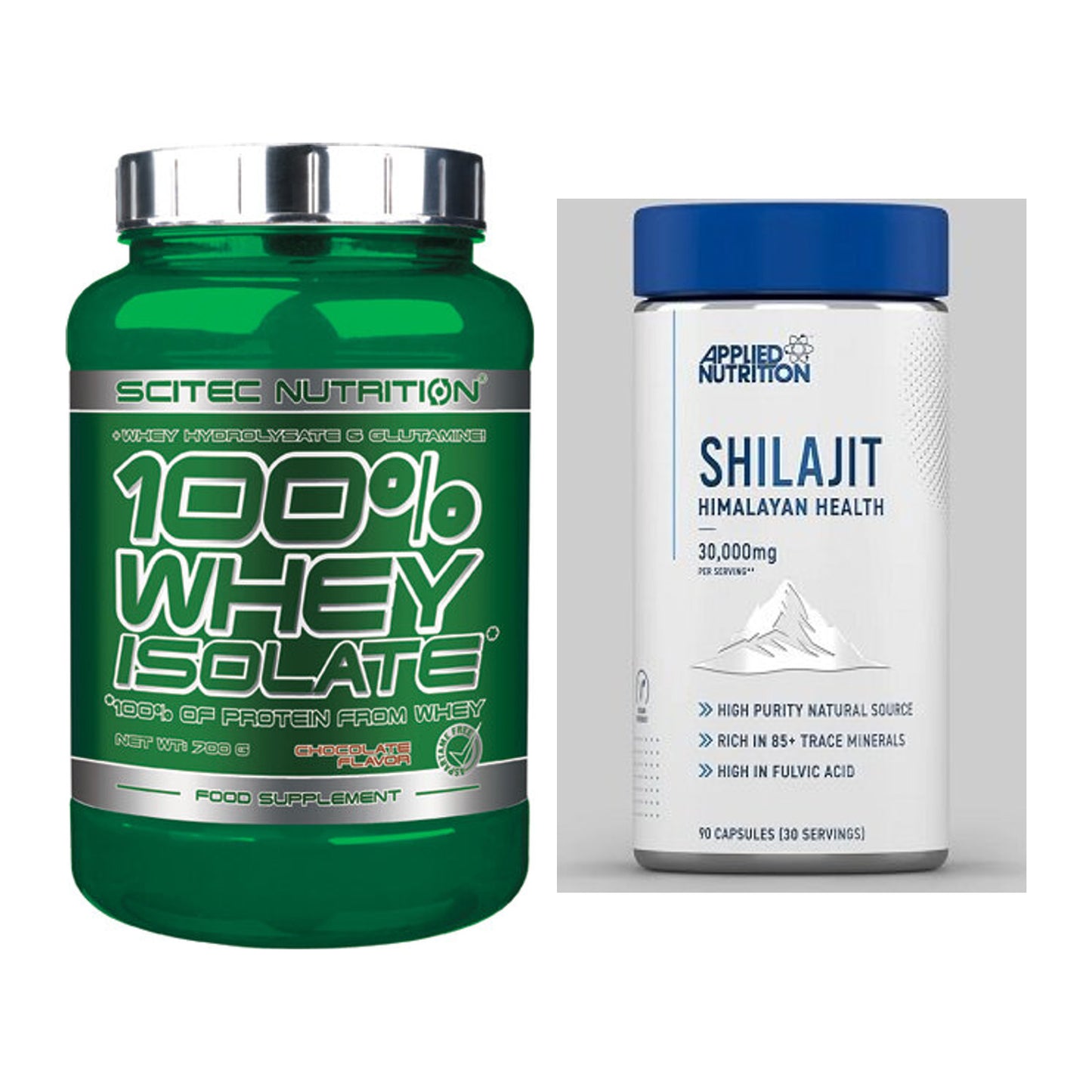 Basis-Set: Scitec Whey Isolate + Applied Nutrition Shilajit – alle enthaltenen Artikel