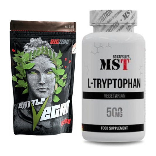 Basis-Set: Big Zone Battle Vegan + MST Tryptophan 500mg – alle enthaltenen Artikel