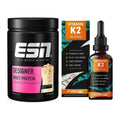 Basis-Set: ESN Designer Whey + ProFuel Vitamin K2 (1800 Tropfen) – alle enthaltenen Artikel