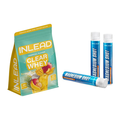 Basis-Set: INLEAD Clear Whey Isolate + Body Attack Magnesium Shots – alle enthaltenen Artikel