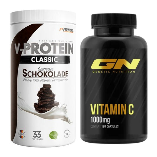Basis-Set: ProFuel VEGAN PROTEIN + GN Vitamin C Health Line – alle enthaltenen Artikel