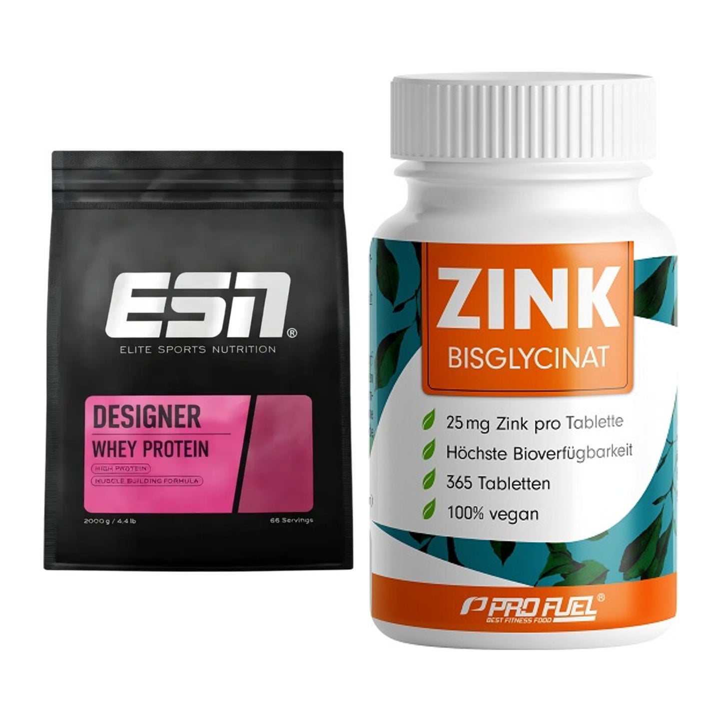 Basis-Set: ESN Designer Whey + ProFuel Zink Bisclycinat – alle enthaltenen Artikel