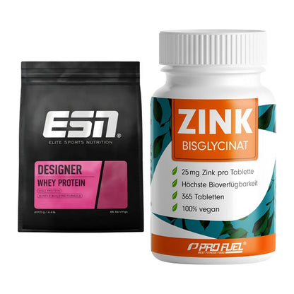 Basis-Set: ESN Designer Whey + ProFuel Zink Bisclycinat – alle enthaltenen Artikel