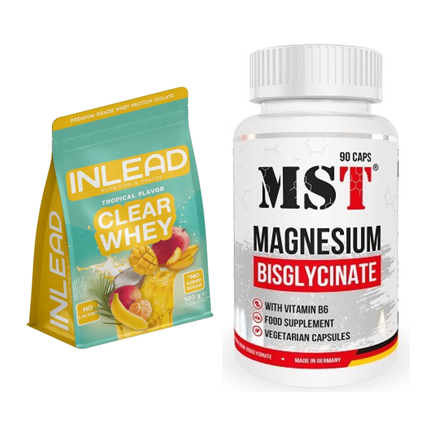 Basis-Set: INLEAD Clear Whey Isolate + MST Magnesium Bisglycinat – alle enthaltenen Artikel