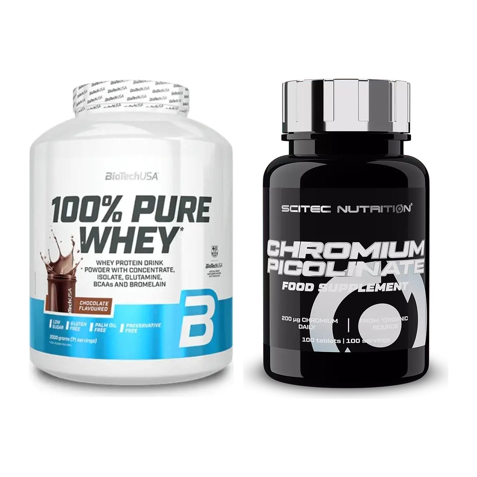 Basis-Set: BioTech 100% Pure Whey + Scitec Chromium Picolinate – alle enthaltenen Artikel