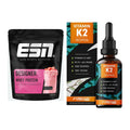 Basis-Set: ESN Designer Whey + ProFuel Vitamin K2 (1800 Tropfen) – alle enthaltenen Artikel