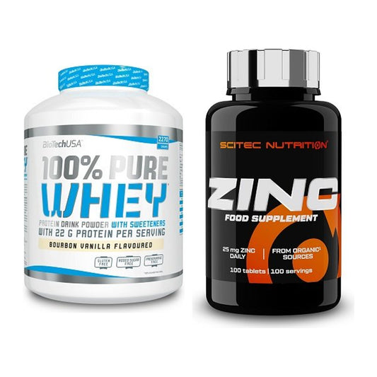 Basis-Set: BioTech 100% Pure Whey + Scitec Zinc – alle enthaltenen Artikel
