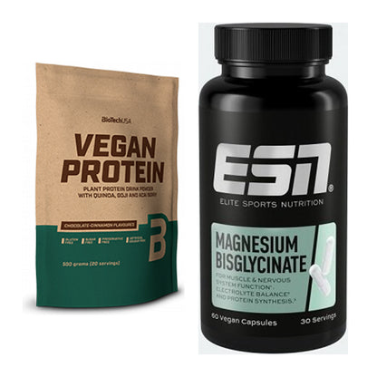Basis-Set: BioTech Vegan Protein + ESN Magnesium Bisglycinate – alle enthaltenen Artikel
